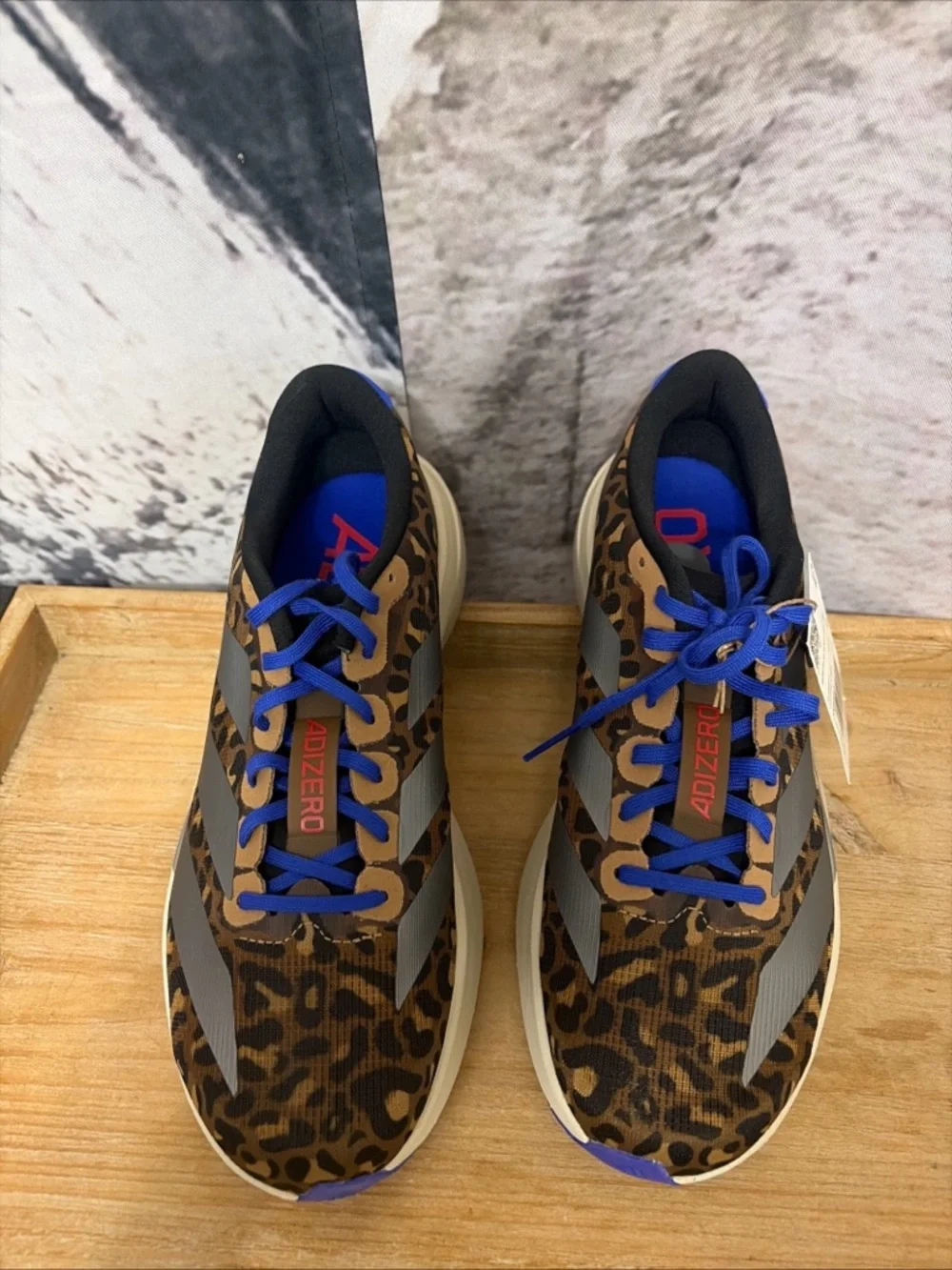 Adidas Adizero Evo SL Men’s Size 7 Leopard Brown Running Shoes JS4493